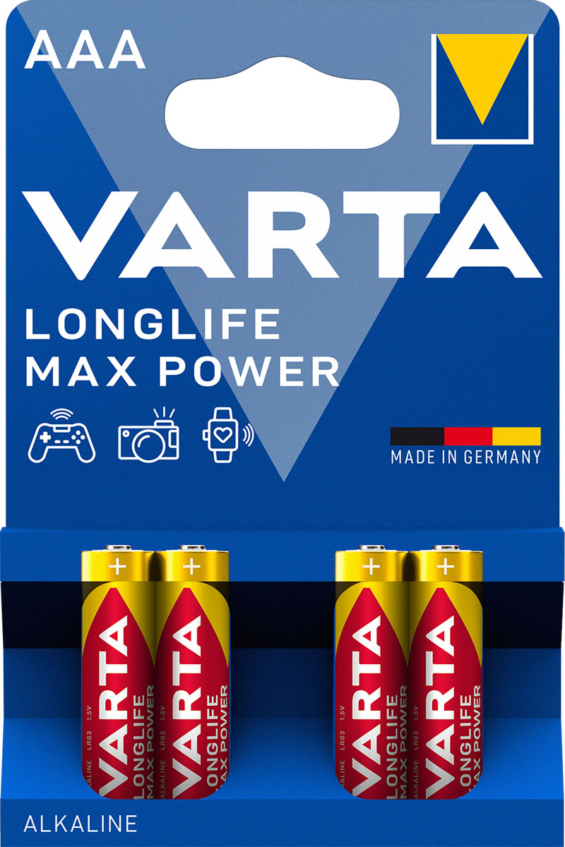 Varta Longlife Max Power Micro AAA Batterie 4703 LR03 (4er Blister)