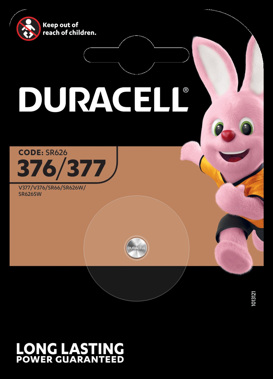 Duracell D 377 SR66 Uhrenknopfzelle Silberoxid 28mAh 1,55V (1er Blister)