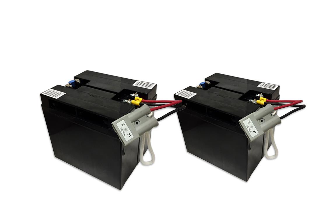 Ersatzakku für APC-Back-UPS RBC55 - fertiges Batterie-Modul zum Austausch  Der Batterie-Satz besteht aus 2 Packs mit jeweils 2 Akkus und Kabelanschlüssen