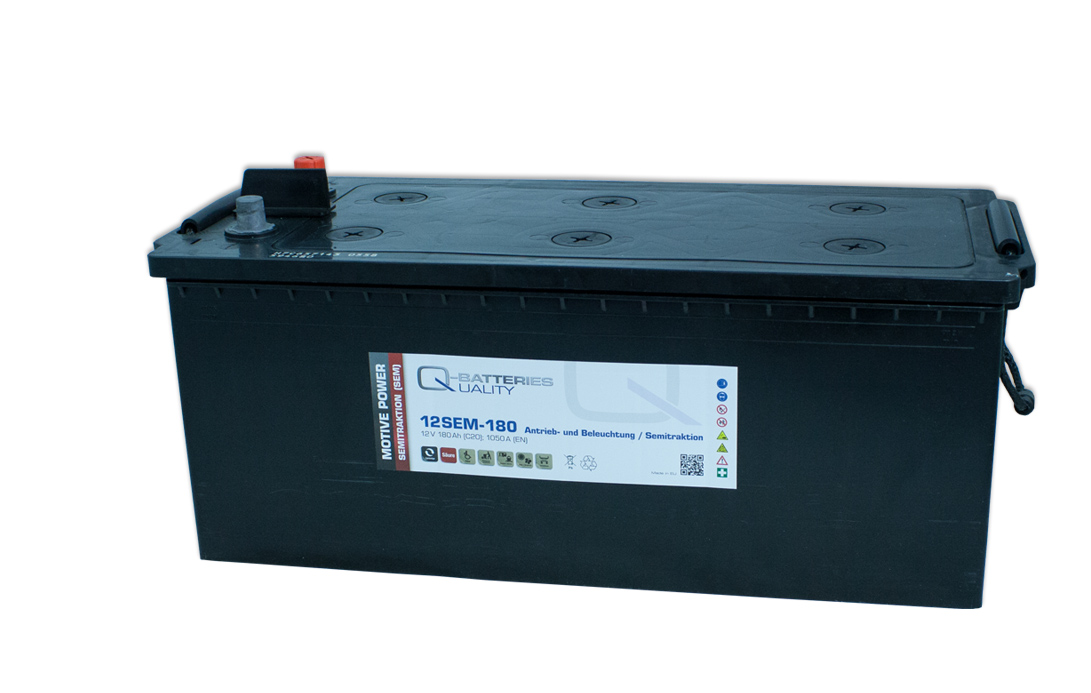 Q-Batteries 12SEM-180 12V 180Ah Semitraktionsbatterie