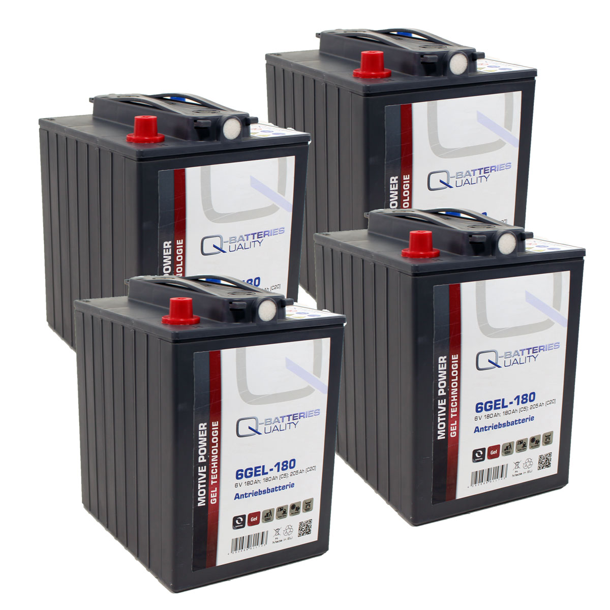 Ersatzakku für Hako Reinigungsmaschinen Gel Batterie 24V 180Ah (4 Stück)