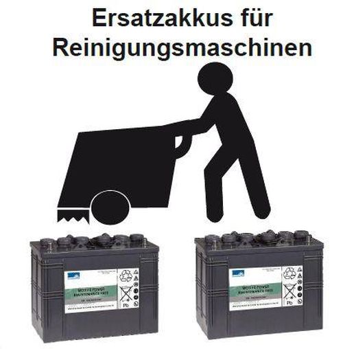 Ersatzakku für Nilfisk Scrubtec 651 Reinigungsmaschine Teile Nr. 80564400