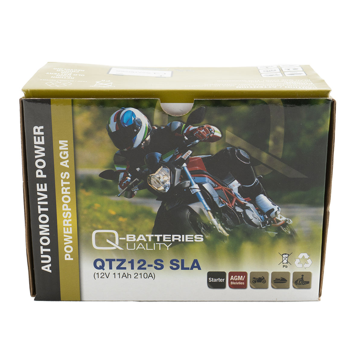 Q-Batteries QTZ12-S AGM Motorradbatterie 12V 11Ah 210A 51121