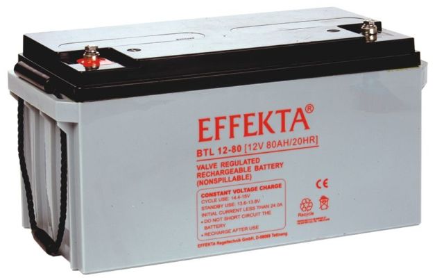 Effekta BTL 12-80 12V 80Ah Blei Akku / Blei-Vlies Akku AGM VRLA