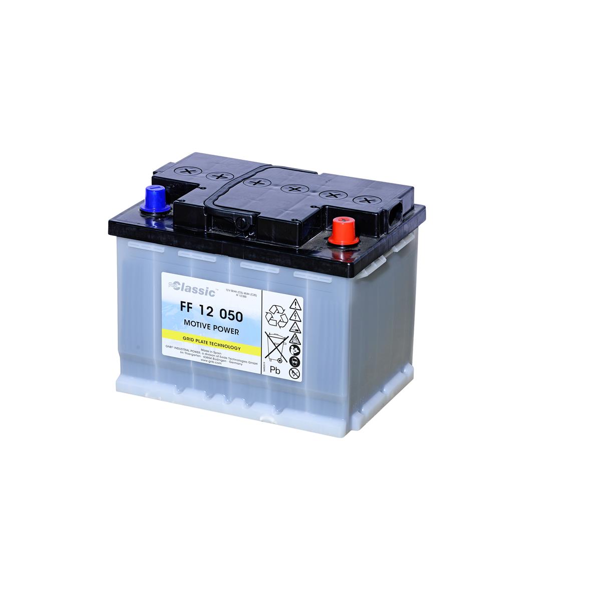Exide Classic FF 12 050 Antriebsbatterie 12 Volt 50 Ah (5h) drivemobil Traktionsbatterie
