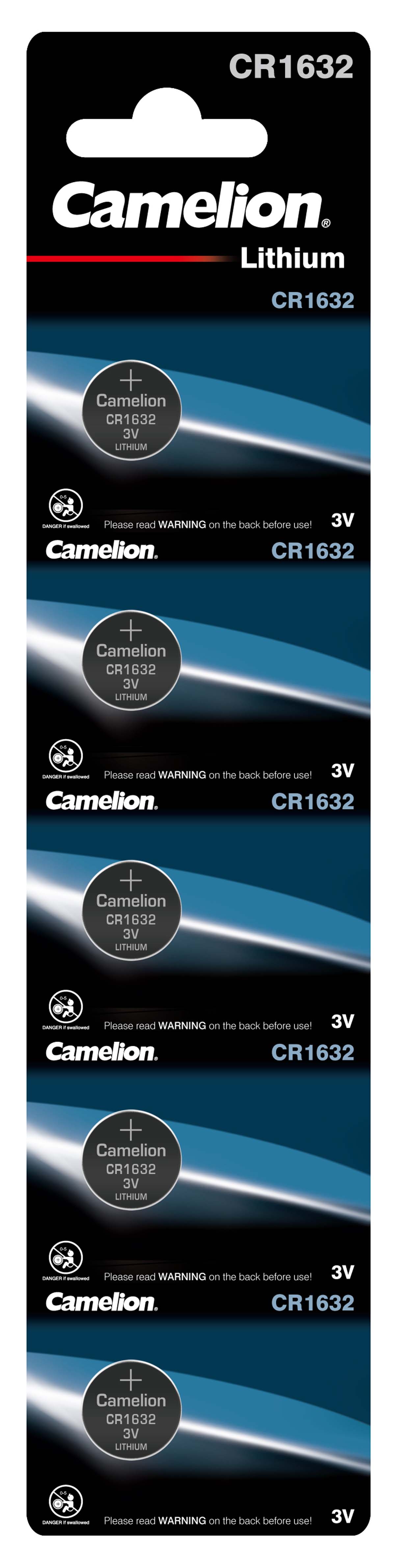 Camelion CR1632 Lithium Knopfzelle (5er Blister)  