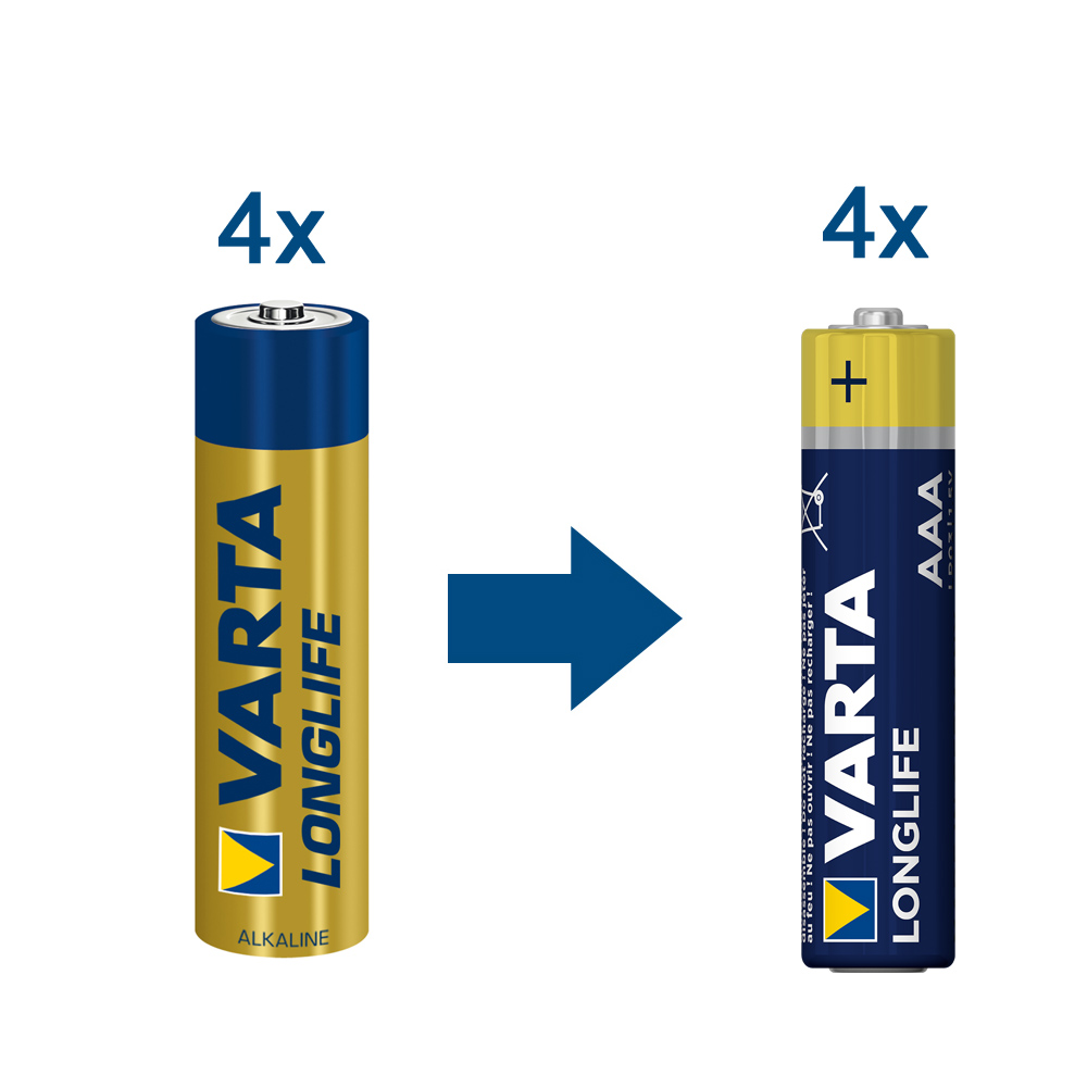 Varta Longlife Micro AAA Batterie 4103 (4er Blister)