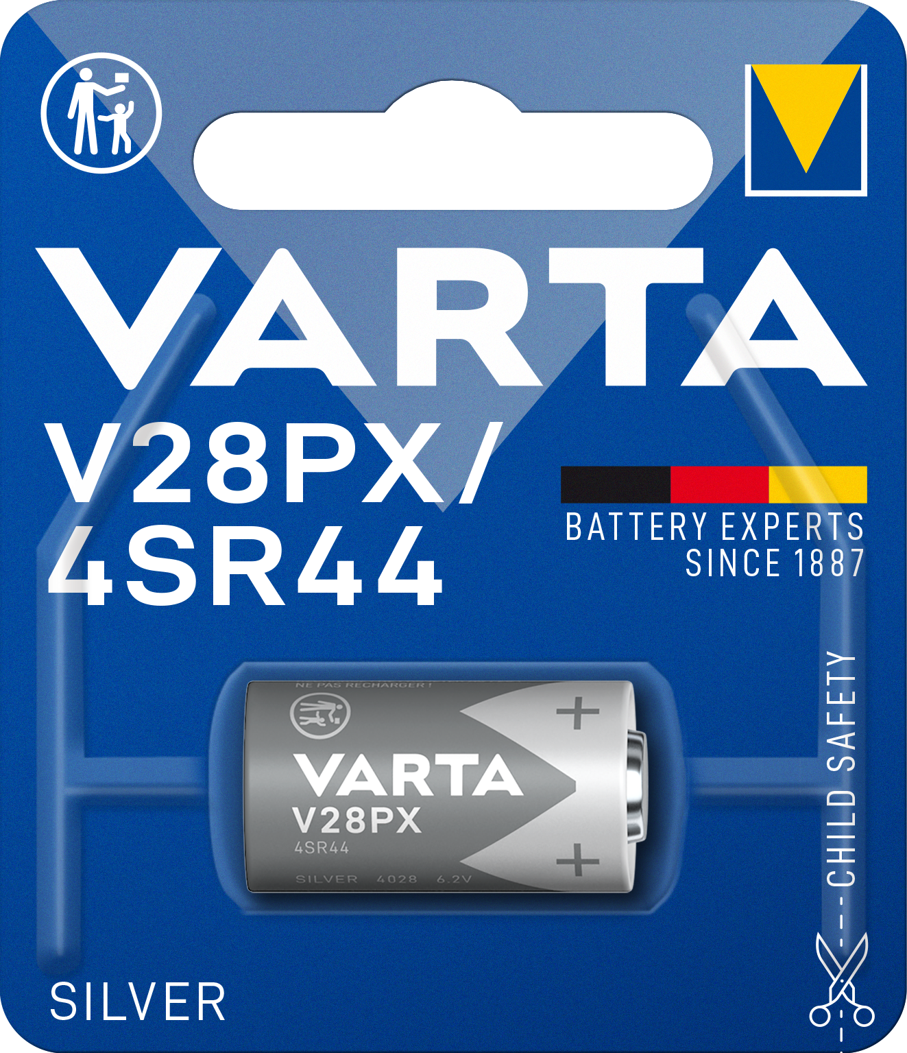 Varta V28PX/4SR44 Fotobatterie 6,2V Silberoxid (1er Blister)