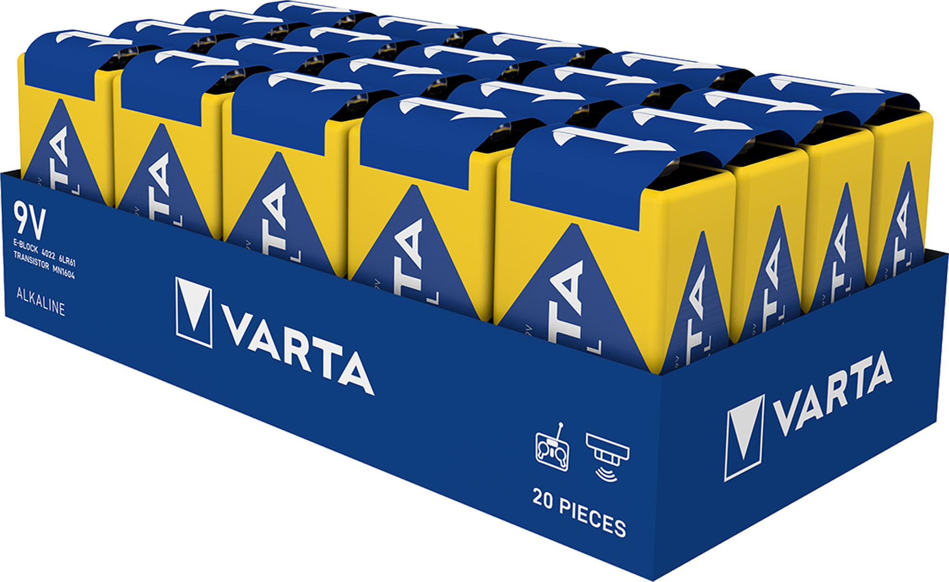 Varta Industrial Pro 9V Block Batterie 4022 20 Stk. (Tray)