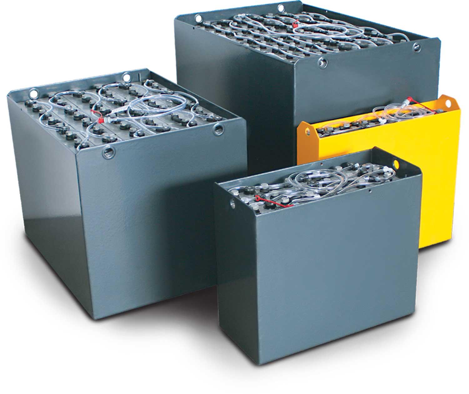 Q-Batteries 24V Gabelstaplerbatterie 3 PzB 225 Ah (559 x 227 x 578mm L/B/H) Trog 57074082 inkl. Aquamatic