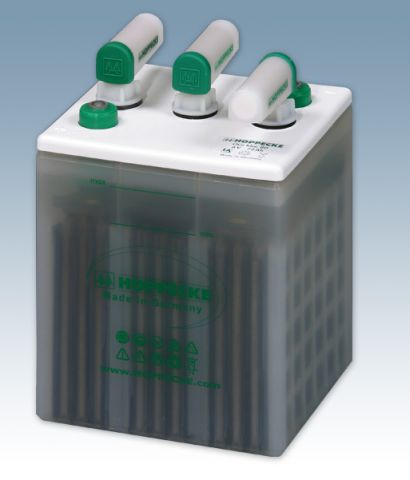 Hoppecke grid | power VH 6-100 OGi bloc 6V 100 / 6V 128Ah (C10)  geschlossene Blei - Blockbatterie mit flüssigem Elektrolyt