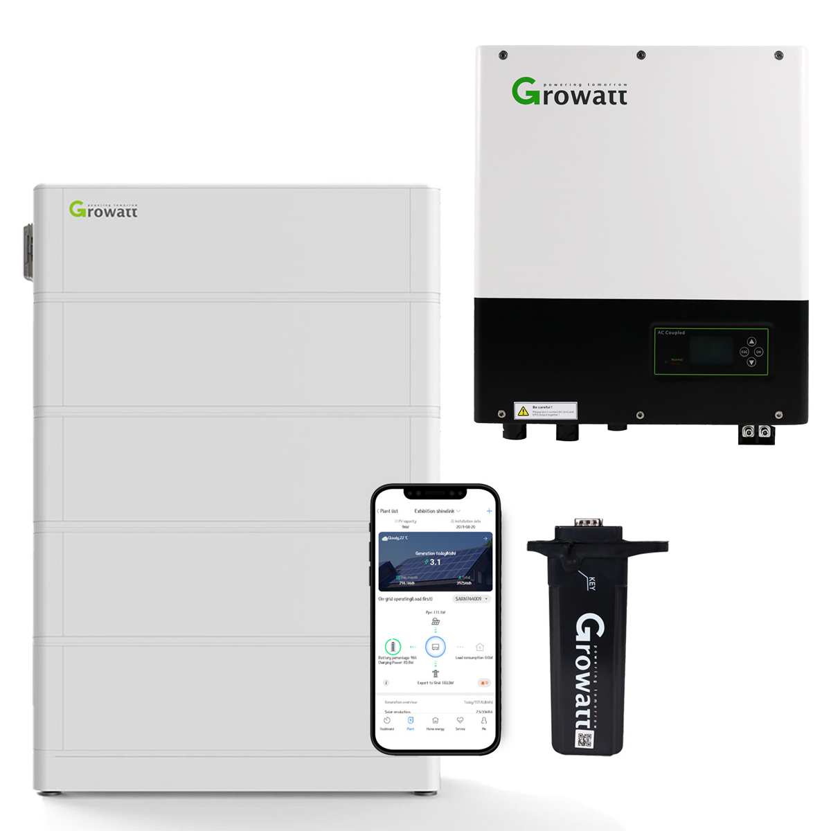 Growatt SPA 6000TL3 BH 6kW Batteriewechselrichter mit 10,2 kWh Solarspeicher-Set