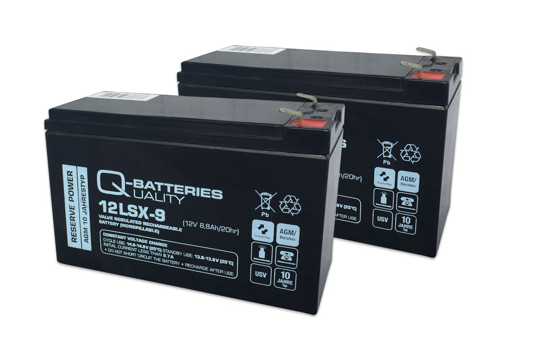 Ersatzbatterie für Effekta USV-Anlage Serie ME1500/USB 9Ah 2 Stk.