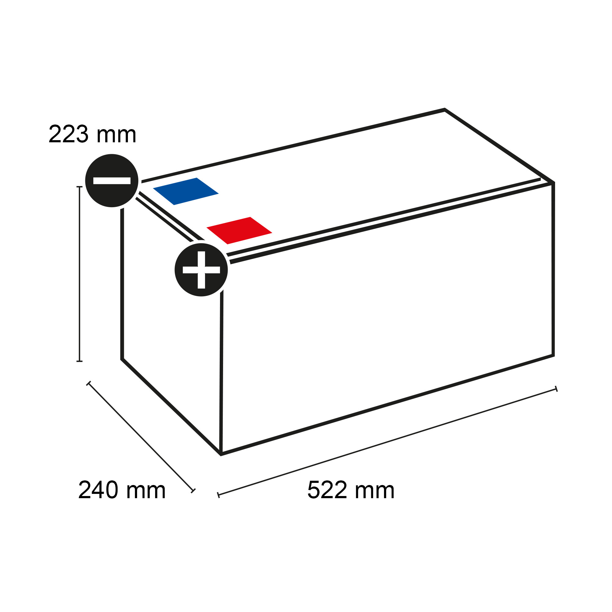 Q-Batteries 12LC-225 / 12V - 243Ah Blei Akku Zyklentyp AGM - Deep Cycle VRLA