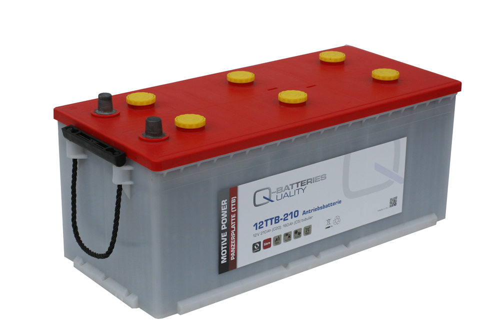 Q-Batteries 12TTB-210 12V 210Ah (C20) geschlossene Blockbatterie, positive Röhrchenplatte Q-Batteries 12TTB-210 12V 210Ah (C20) geschlossene Blockbatterie, positive Röhrchenplatte