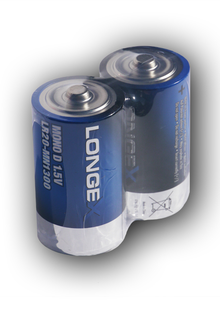 Q-Batteries Mono D LR20 1,5V Alkaline Zellen (2er Folie)