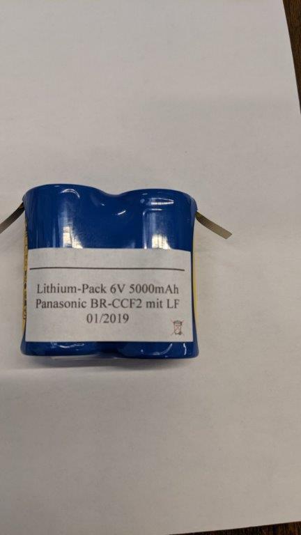 Batteriepack Lithium BR-CCF2 6V 5000mAh F2x1 + Lötfahne  