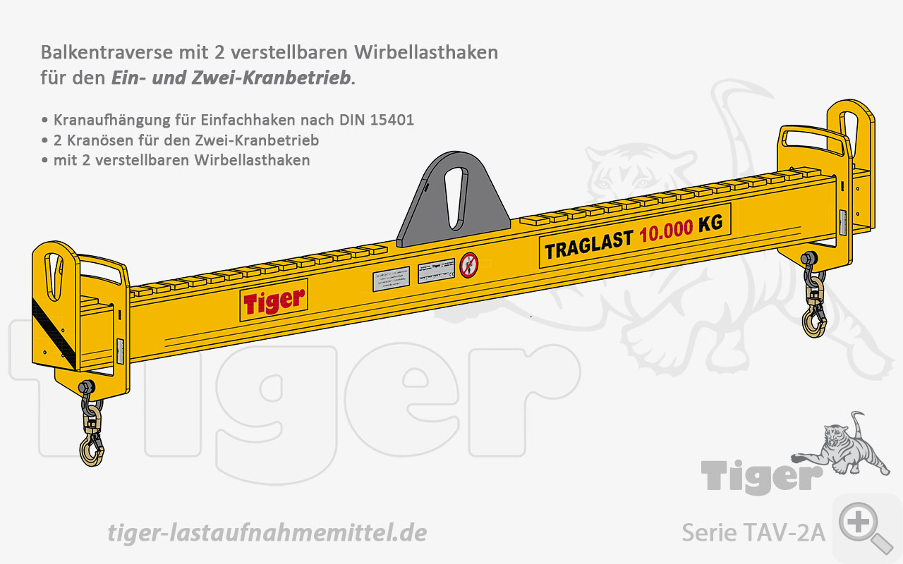 Tiger Sonder-2-Kran-Balkentraversen, verstellbar