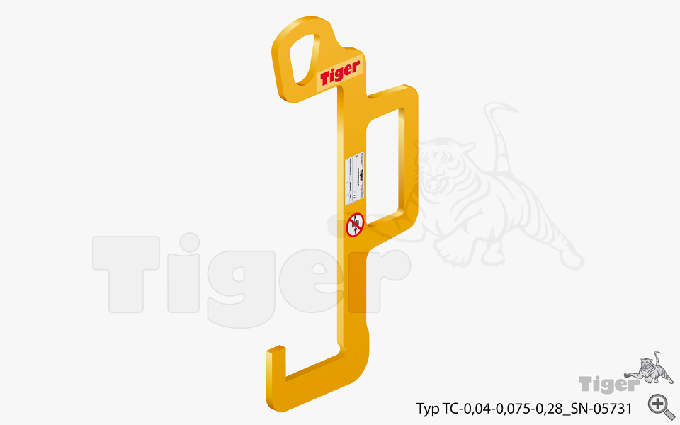 Tiger Sonder-C-Haken mit Sicherheitsnase