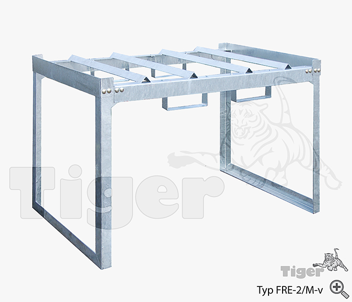Fassregal für liegende Fässer, verzinkt zur umweltgerechten Gefahrstoff-Lagerung
