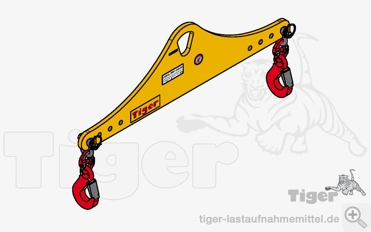 Tiger Sonder-Balkentraverse mit per Lochleiste verstellbaren Ösenlasthaken