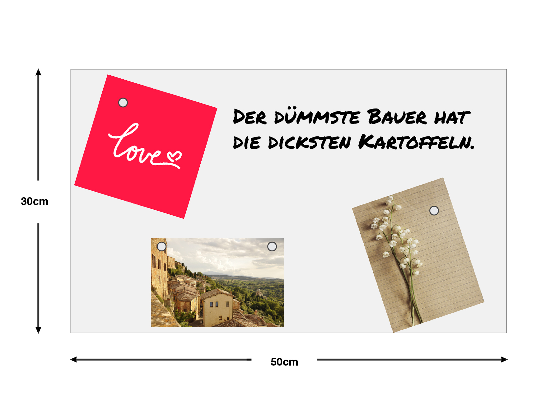 50x30 cm | Selbstklebende magnetische Whiteboardfolie | weiß 50x30 cm | Selbstklebende magnetische Whiteboardfolie | weiß