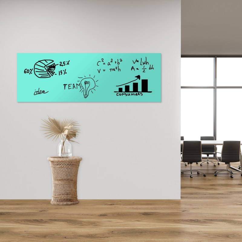 100x40cm | magnetische Tafelfolie | selbstklebend | mint