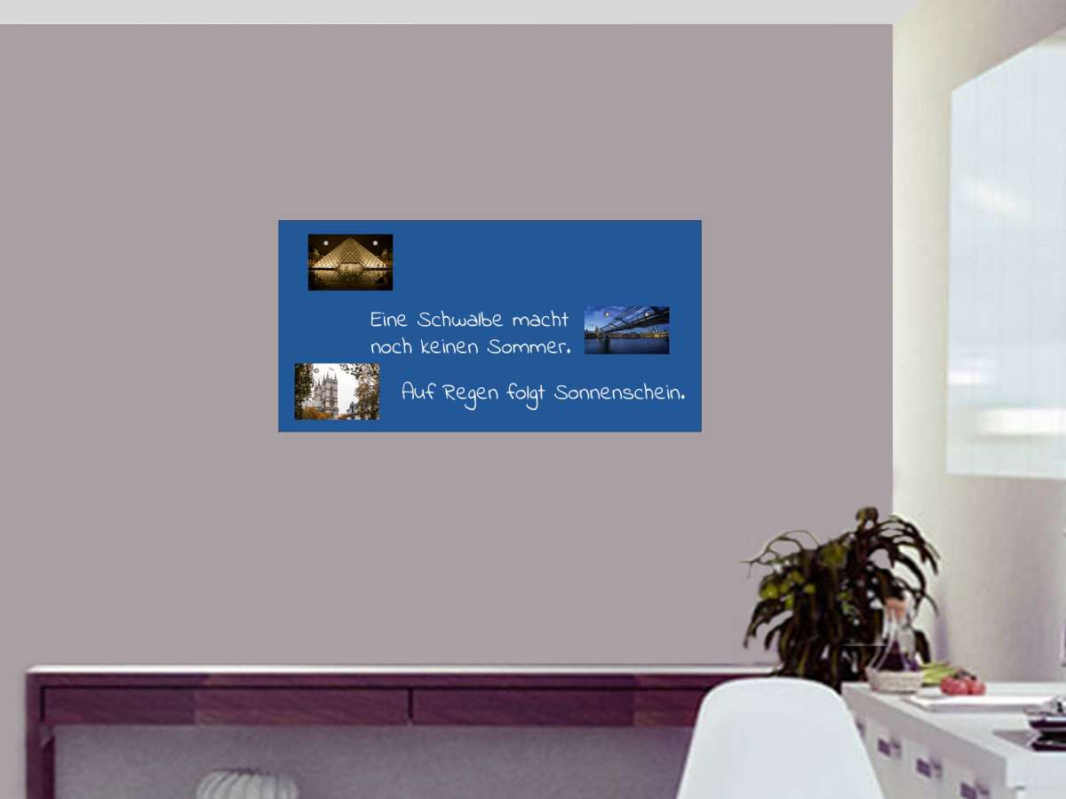 100x50cm | Selbstklebende magnetische Tafelfolie | Kreidestift | blau  100x50cm | Selbstklebende magnetische Tafelfolie | Kreidestift | blau