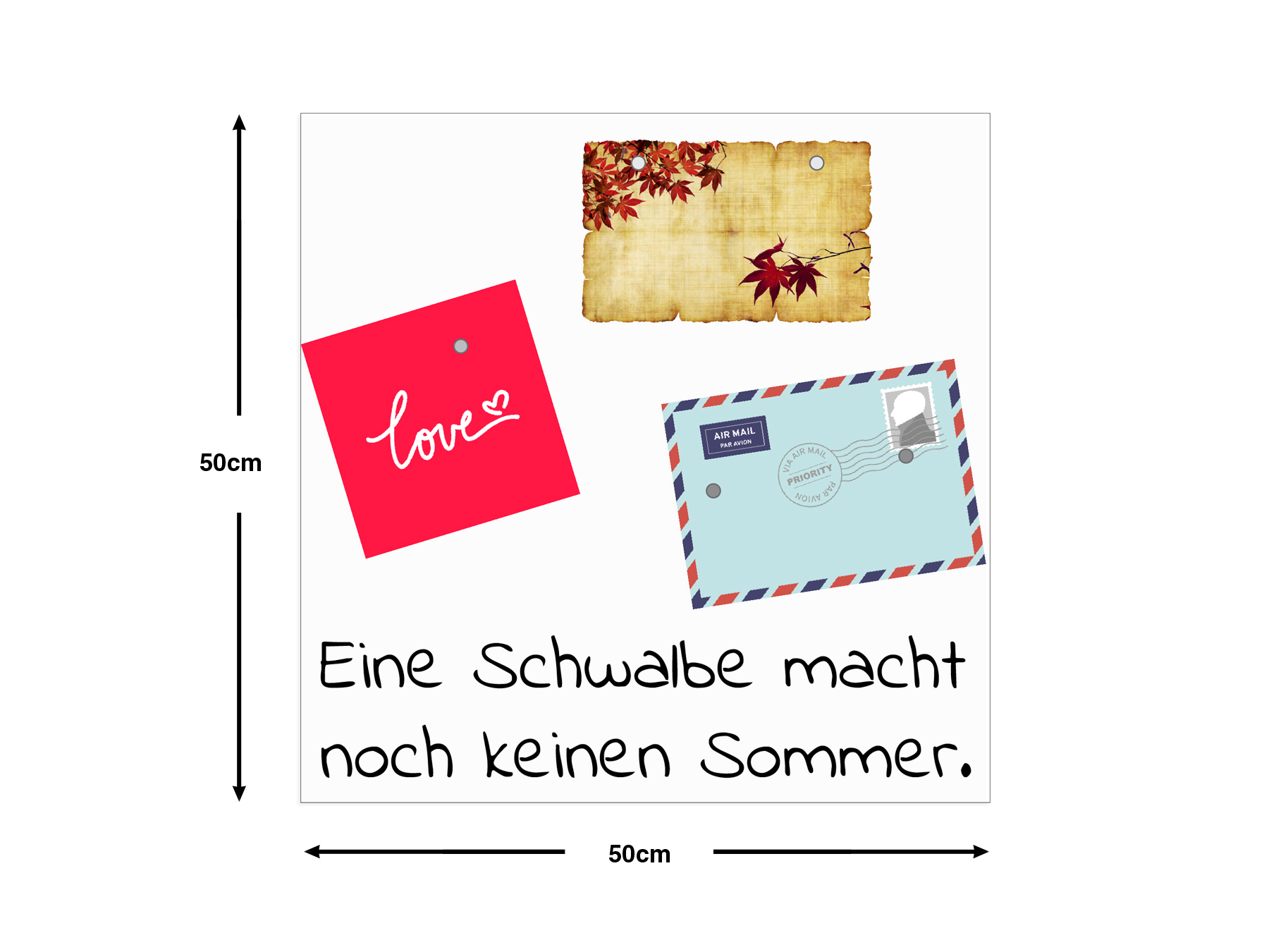50x50cm | Whiteboardfolie selbstklebend & magnetisch | weiß   50x50cm | Whiteboardfolie selbstklebend & magnetisch | weiß