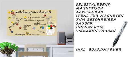 Selbstklebende magnetische Whiteboardfolie_60x40cm Beige