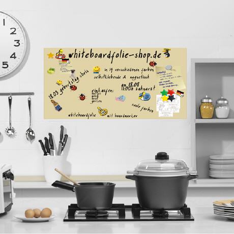 150x100cm | Selbstklebende magnetische Whiteboardfolie | Beige   150x100cm | Selbstklebende magnetische Whiteboardfolie | Beige