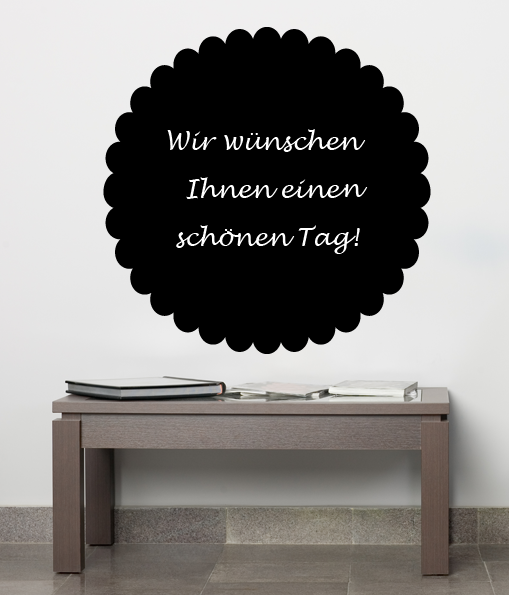 40 x 40 cm | Kreidetafel Button Tafelfolie  | Kreide & Kreidestift | schwarz | selbstklebend     