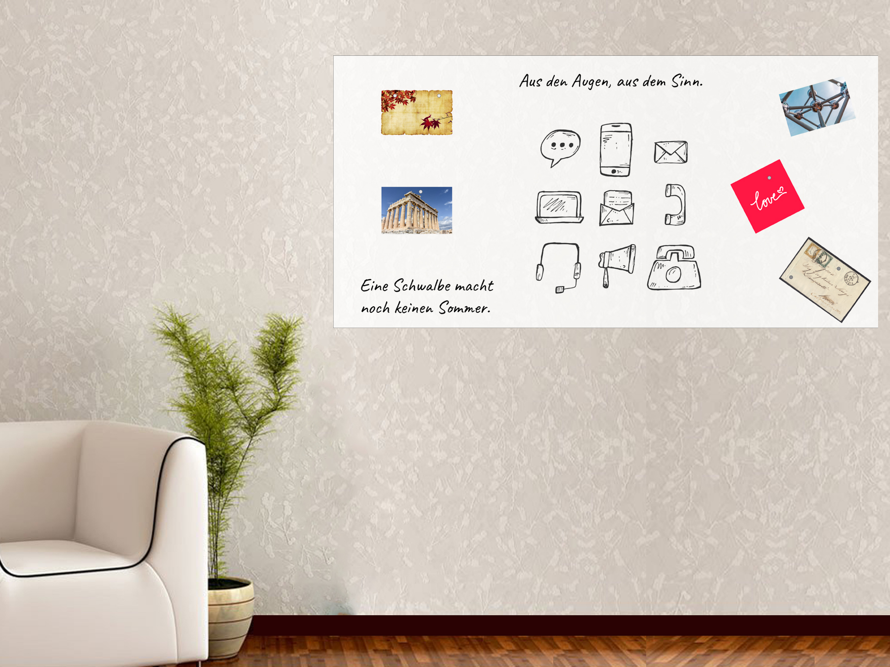 160x80cm | Whiteboardfolie magnetisch & selbstklebend | weiss   160x80cm | Whiteboardfolie magnetisch & selbstklebend | weiss