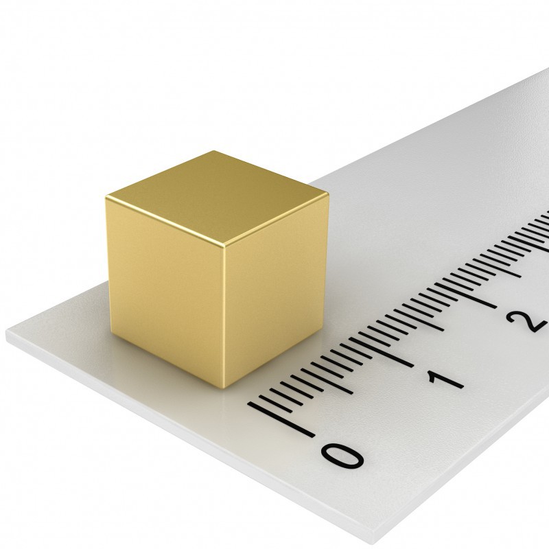 10er Pack Hochleistungs-Würfelmagnete-gold 10x10x10mm 10er Pack Hochleistungs-Würfelmagnete-gold 10x10x10mm