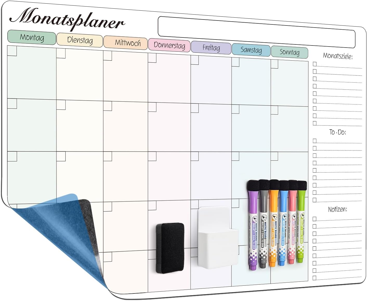 60x40cm | *Monatsplaner * Whiteboard-Folie Selbstklebend Weiß Abwischbar Familienplaner Monatskalender 60x40cm | *Monatsplaner * Whiteboard-Folie Selbstklebend Weiß Abwischbar Familienplaner Monatskalender