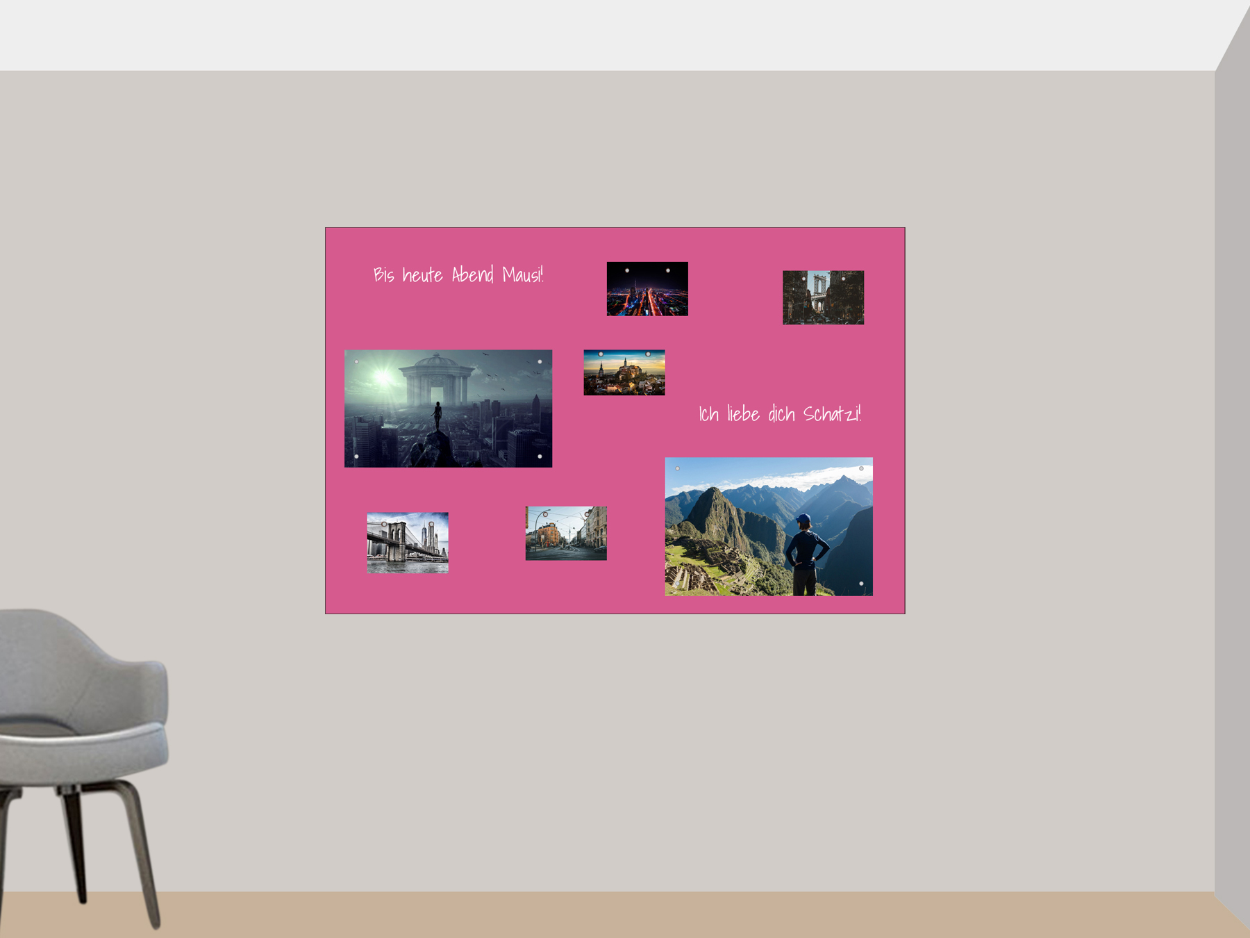 150x100cm | Whiteboard-Folie selbstklebend & magnetisch | pink 150x100cm | Whiteboard-Folie selbstklebend & magnetisch | pink