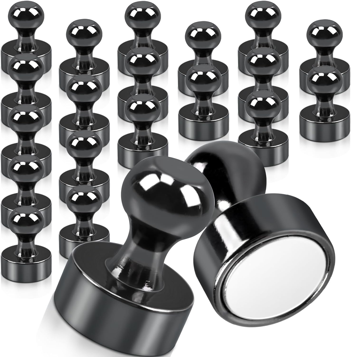 20er Pack Hochleistungs-Kegelmagnete-schwarz 12x16mm    20er Pack Hochleistungs-Kegelmagnete-schwarz 12x16mm