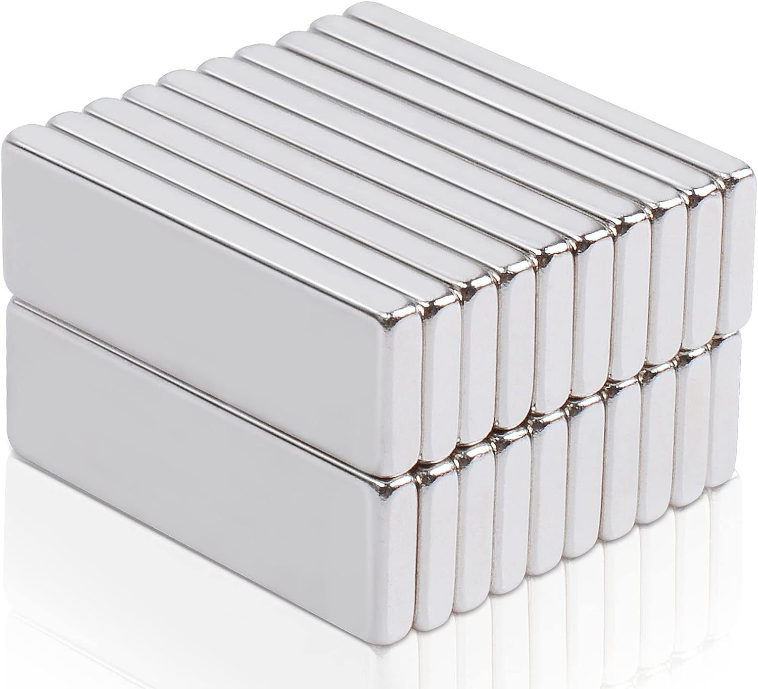 20er Pack Hochleistungs-Magnete-silber rechteckig 30x10x3mm 20er Pack Hochleistungs-Magnete-silber rechteckig 30x10x3mm