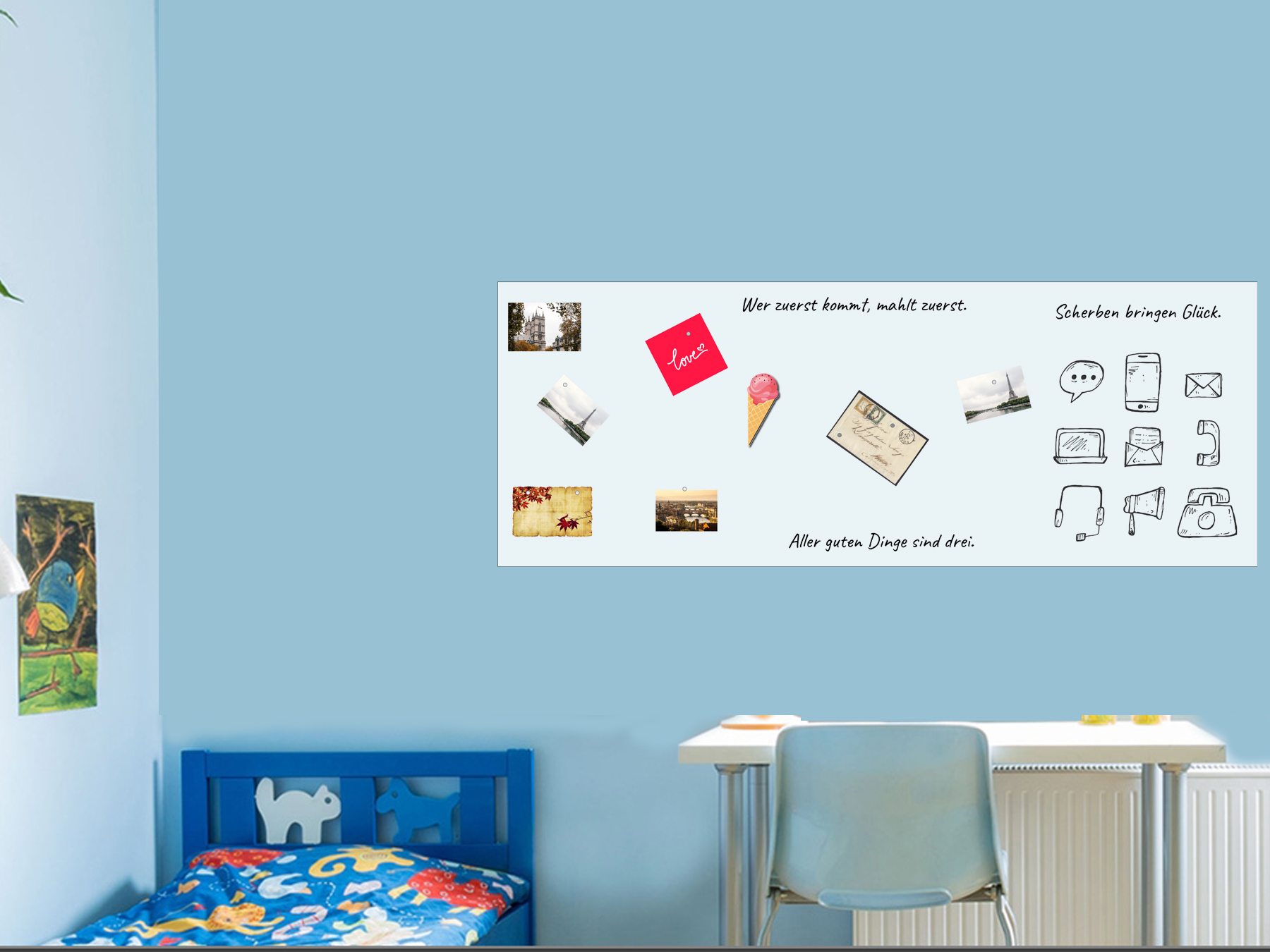 150x75cm | Whiteboardfolie magnetisch & selbstklebend | weiss  150x75cm | Whiteboardfolie magnetisch & selbstklebend | weiss
