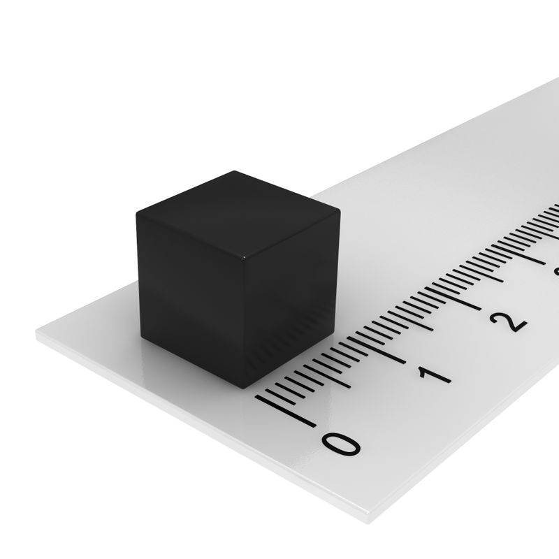 10er Pack Hochleistungs-Würfelmagnete-schwarz 10x10x10mm   10er Pack Hochleistungs-Würfelmagnete-schwarz 10x10x10mm