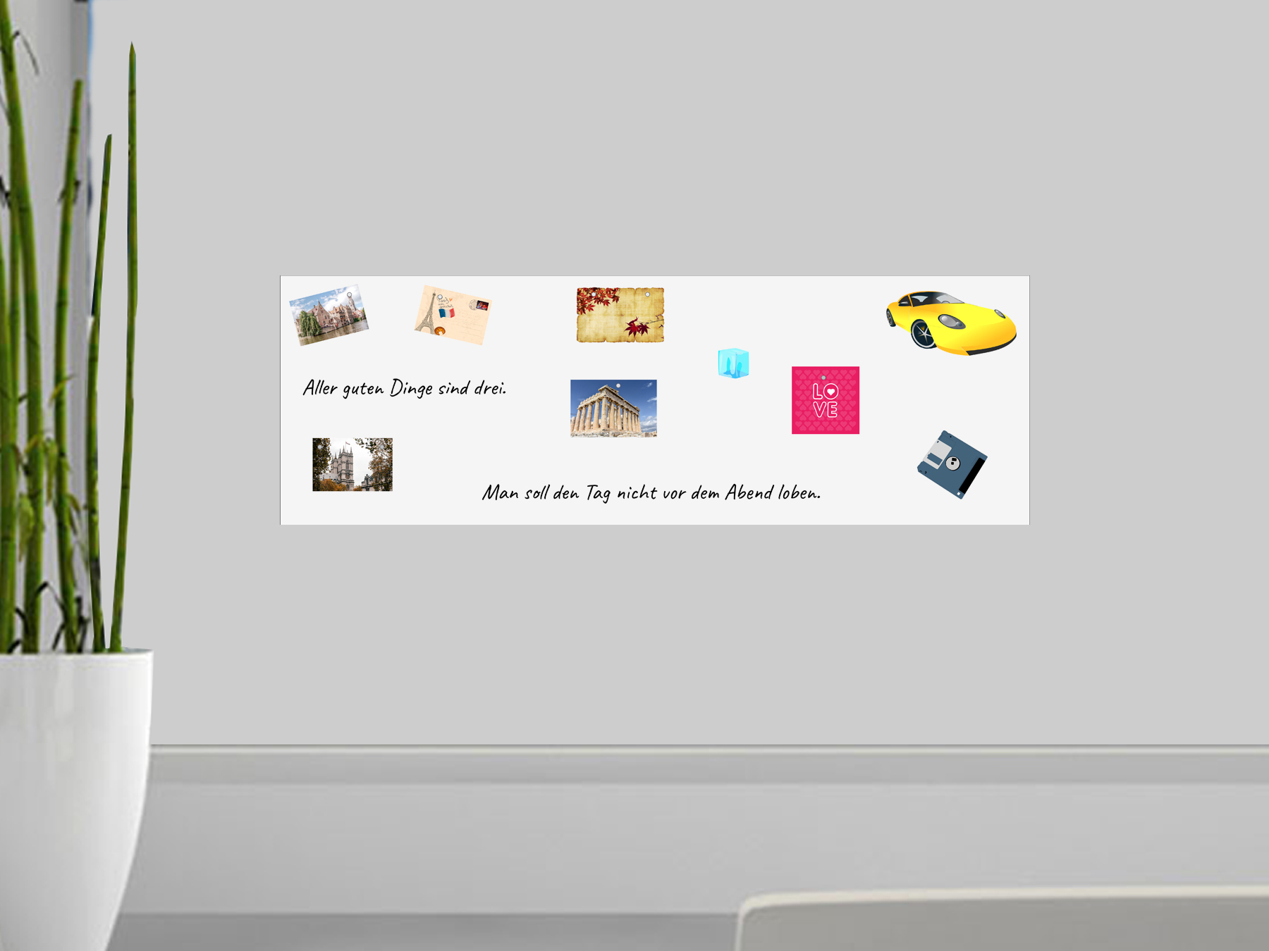 180x60cm | Whiteboardfolie magnetisch & selbstklebend | weiss 180x60cm | Whiteboardfolie magnetisch & selbstklebend | weiss