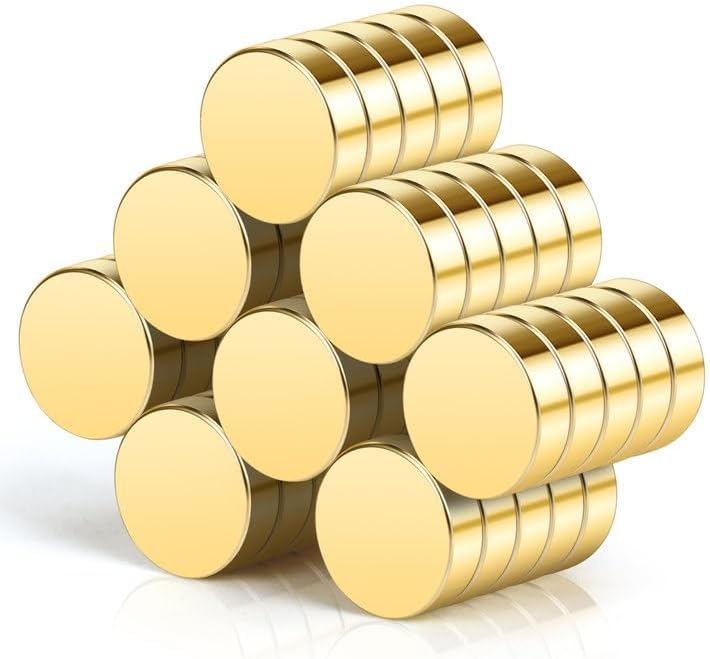 10er Pack Hochleistungs-Scheiben Magnet GOLD 10x3mm    