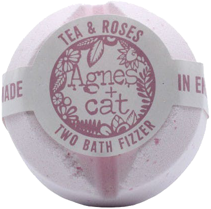 Agnes+Cat Doppel-Badebombe Tea & Roses ohne Hintergrund