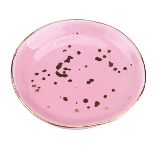 Keramikablage pink rund