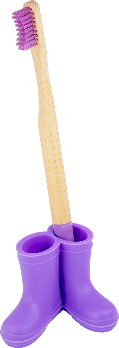 Zahnbürstenhalter Gummistiefel Purple