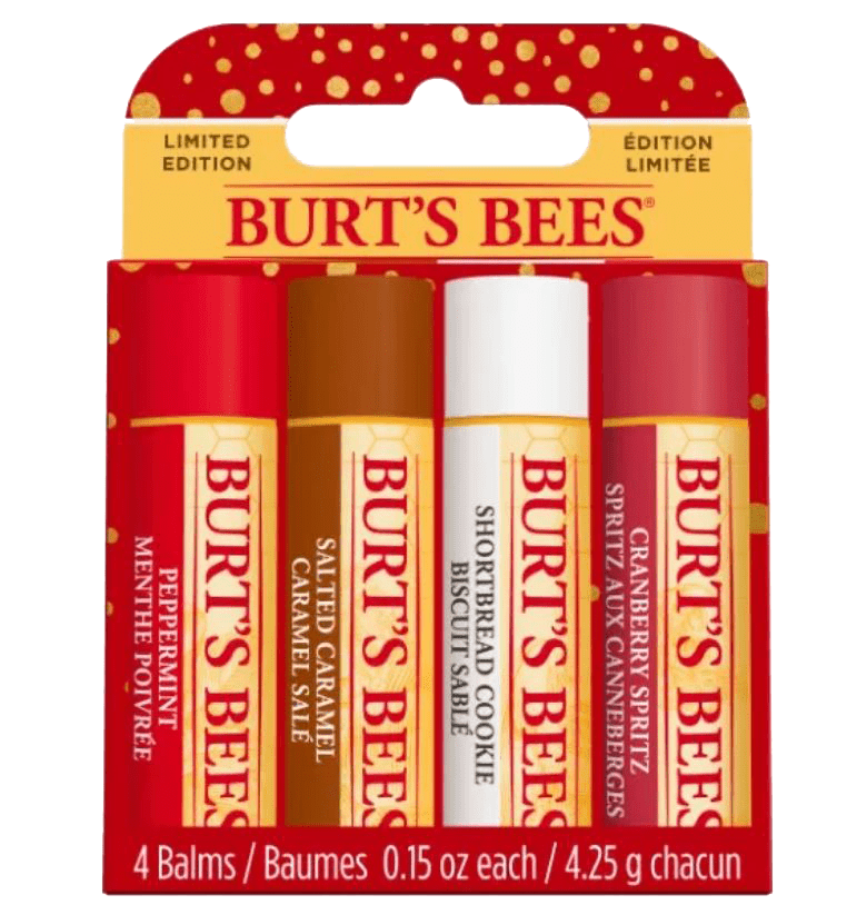 Burt`s Bees Festive Fiy Holiday Lip Balm Set ohne Hintergrund