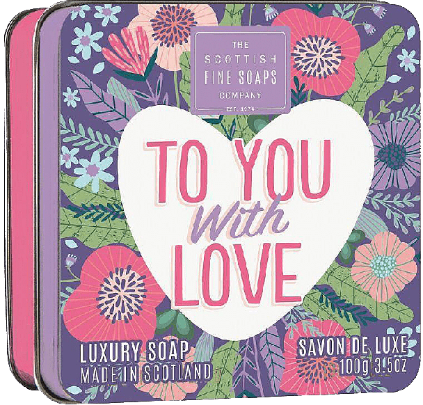 Soap in a tin To you with love ohne Hintergrund