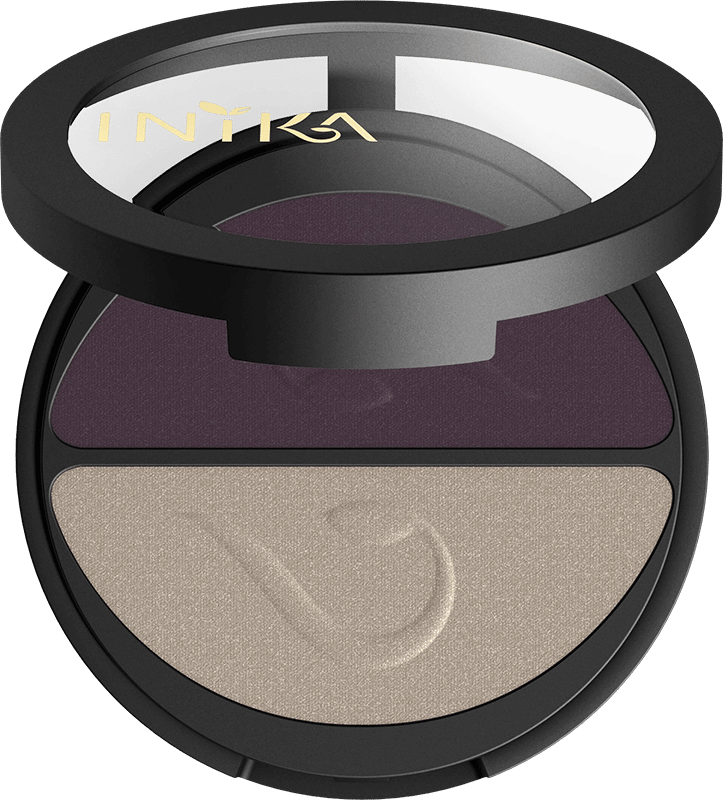 Inika Mineral Eye Shadow Duo Plum Pearl ohne Hintergrund
