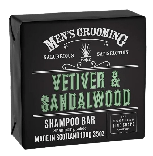 Men's Grooming Vetiver & Sandalwood 2in1 Shampooseife ohne Hintergrund