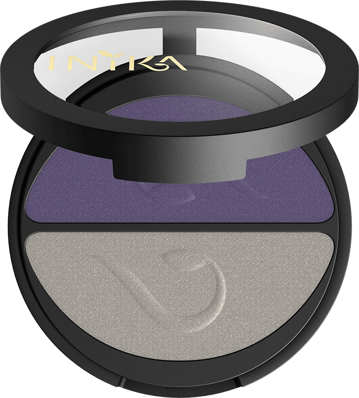 Inika Mineral Eye Shadow Duo Purple Platinum ohne Hintergrund